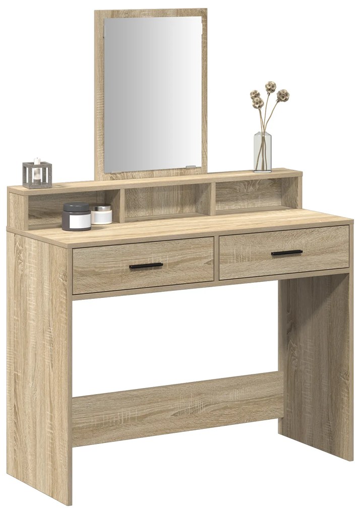vidaXL Τουαλέτα με Συρτάρια Sonoma Oak 100x41x140 εκ.