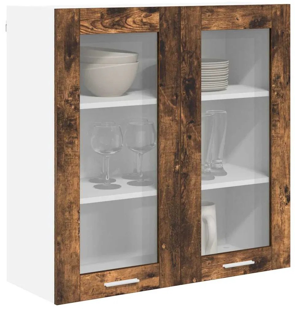 vidaXL Κρεμαστό ντουλάπι με αποθήκευση Καπνιστό Δρύς 80 x 31 x 80 εκ.