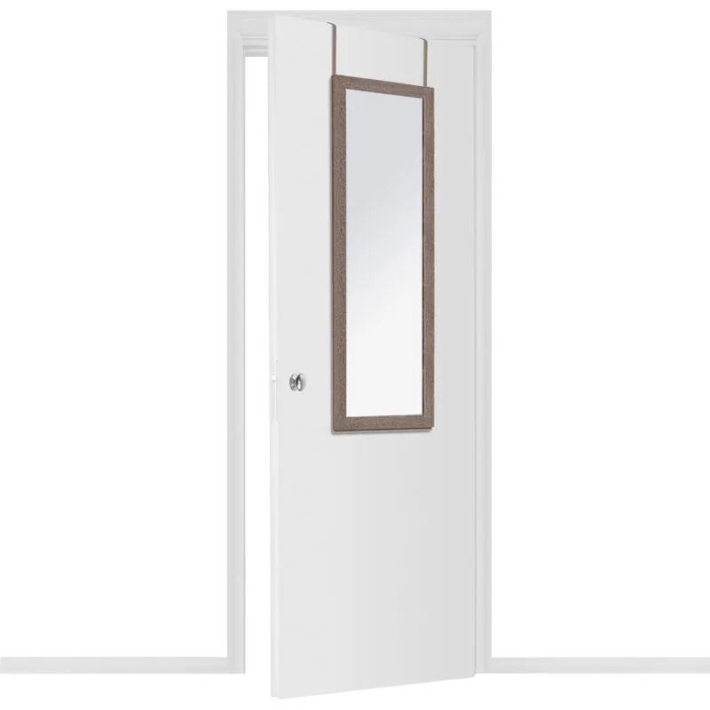 Καθρέπτης πόρτας PWD-0113 MDF-αλουμίνιο καρυδί 35x2x109εκ 35x2x109 εκ.