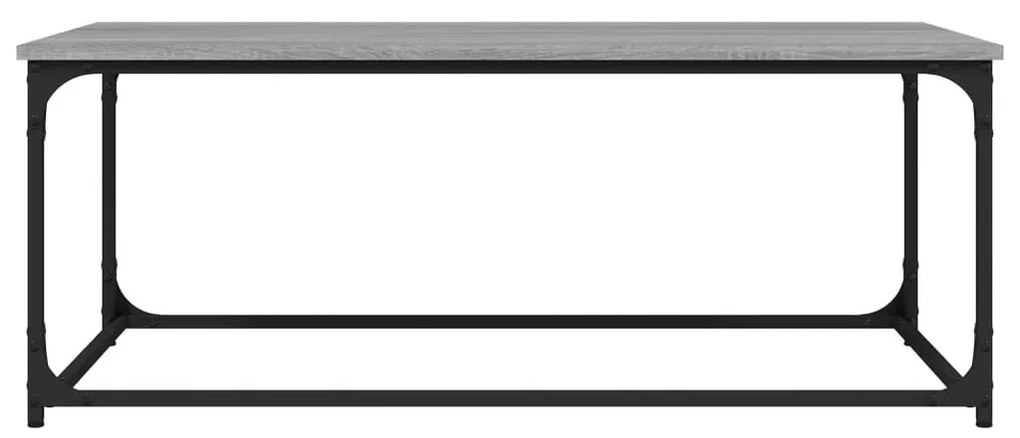 Τραπεζάκι Σαλονιού Γκρι Sonoma 102x50x40 εκ Επεξ Ξύλο + Σίδηρος - Γκρι