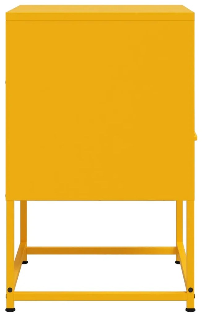 vidaXL Κομοδίνα 2 τεμ. Μουσταρδί 36x39x60,5 εκ. από Χάλυβα