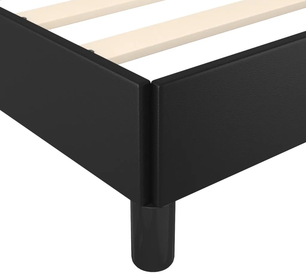 vidaXL Πλαίσιο Κρεβατιού Μαύρο 160x200 εκ. από Συνθετικό Δέρμα