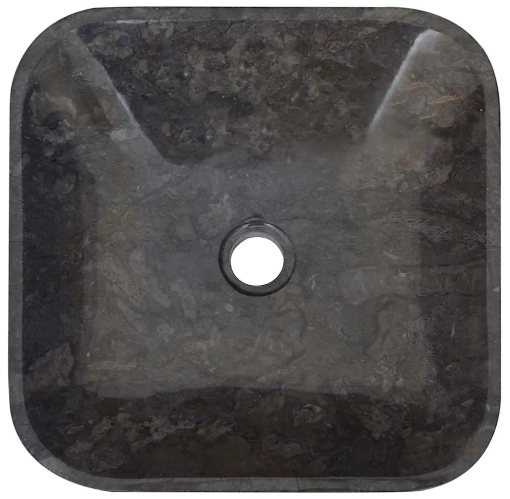 vidaXL Νιπτήρας Μαύρος 40 x 40 x 10 εκ. Μαρμάρινος