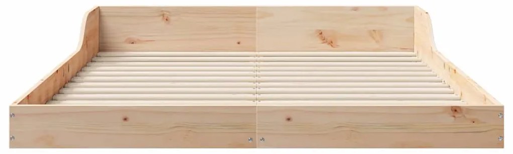 vidaXL Σκελετός Κρεβατιού Καφέ 140 x 190 cm Στερεά ξυλεία πεύκου