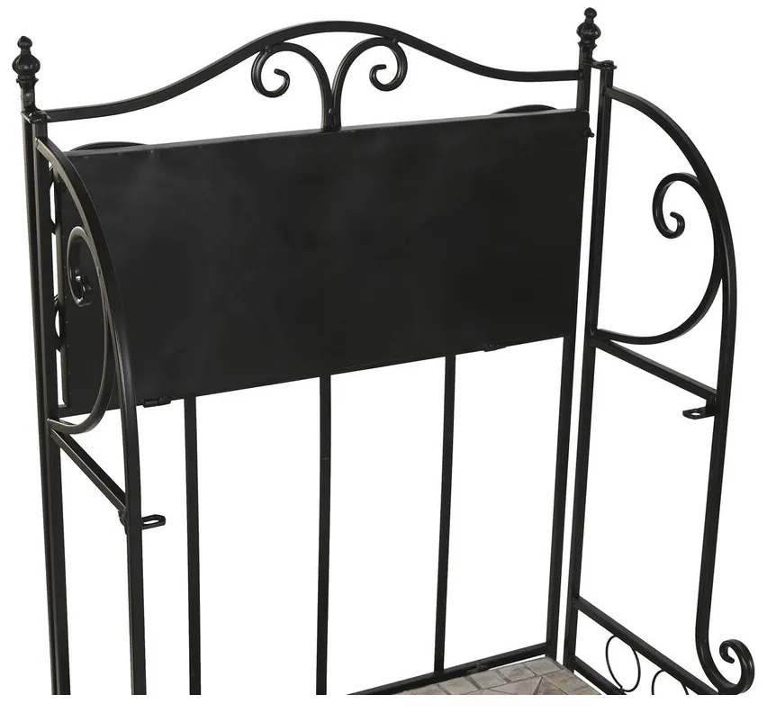 Ράφια Home ESPRIT Μαύρο Πολύχρωμο Κεραμικά Σφυρηλατημένο 3 Ράφια 54 x 29 x 121 cm 58 x 31,5 x 117 cm