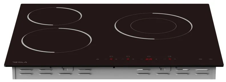 Tesla HV6300MB Γυάλινη Κεραμική Εστία, 5700W, 9 στάδια, Χρονοδιακόπτης, Ένδειξη καυτής επιφάνειας, Προστασία παιδιών, Μαύρο