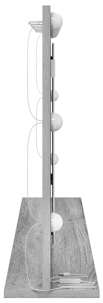 vidaXL Καθρέφτης τουαλέτας Ορθογώνιος Γκρίζο Σονομα 100 x 55 x 18 εκ.