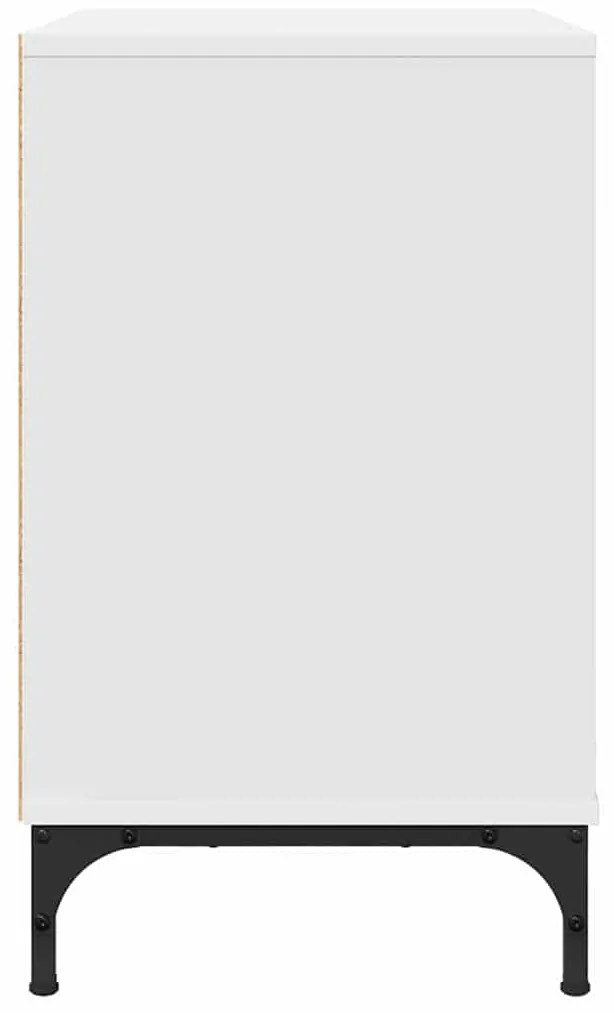 vidaXL Κομοδίνο με συρτάρι Λευκό 63.5 x 36 x 61 εκ Επεξεργασμένο ξύλο