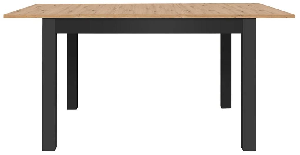 Τραπέζι Boston 478, Μαύρο, Artisan βελανιδιά, 75x60x100cm, 22 kg, Επιμήκυνση, Πλαστικοποιημένη μοριοσανίδα | Epipla1.gr