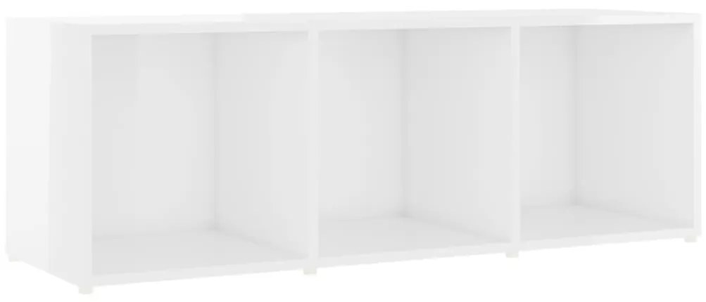 vidaXL Έπιπλα Τηλεόρασης 4 τεμ. Γυαλ. Λευκά 107x35x37 εκ. Μοριοσανίδα