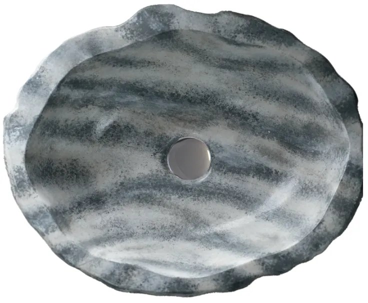 Sanitec Petra 286 Νιπτήρας Πέτρινος Επικαθήμενος 39x14cm Grigio Οcra