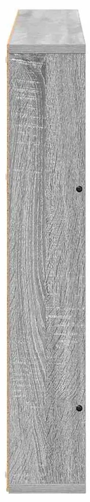 vidaXL Ράφι Περιοδικών με ράφι 2 pcs Γκρίζο Σονομα 100 x 12 x 70 εκ