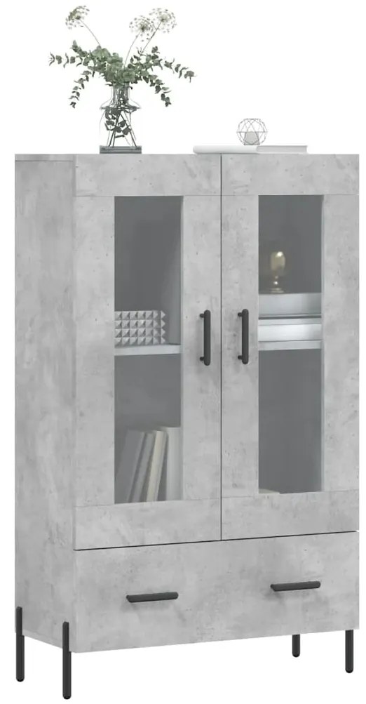 vidaXL Ντουλάπα Γκρι Σκυροδέματος 69,5 x 31 x 115 εκ. Επεξεργ. Ξύλο