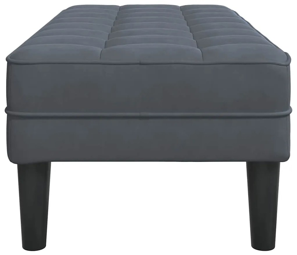 vidaXL Παγκάκι Σκούρο γκρι 113 x 57 x 39 εκ. Βελούδο