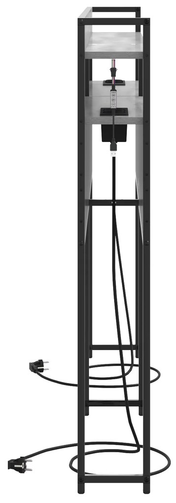 vidaXL Κεφαλάρι Αποθήκης Γκρι Sonoma 120 cm Επεξεργασμένο ξύλο