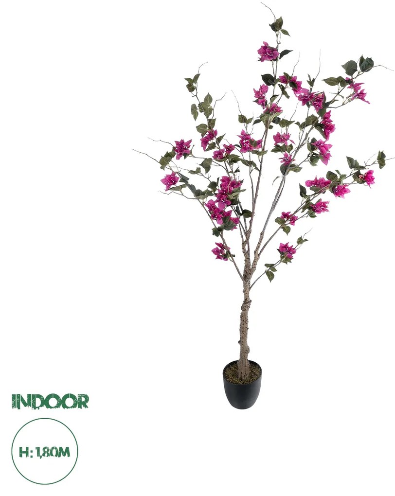 GloboStar® Artificial Garden BOUGAUVILLEA 20676 Τεχνητό Διακοσμητικό Φυτό με Ανθη Μπουκανβίλιας Φουξ Υ180cm