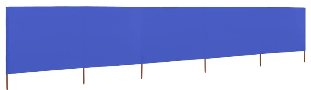 vidaXL Προστατευτικό Αέρα με 5 Πάνελ Αζούρ Μπλε 600x120 εκ. Υφασμάτινο