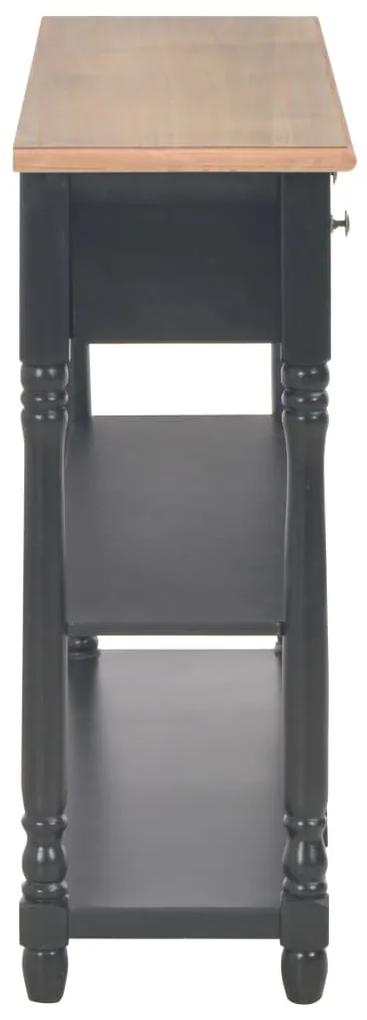 vidaXL Τραπέζι Κονσόλα Μαύρο 120 x 30 x 76 εκ. από MDF