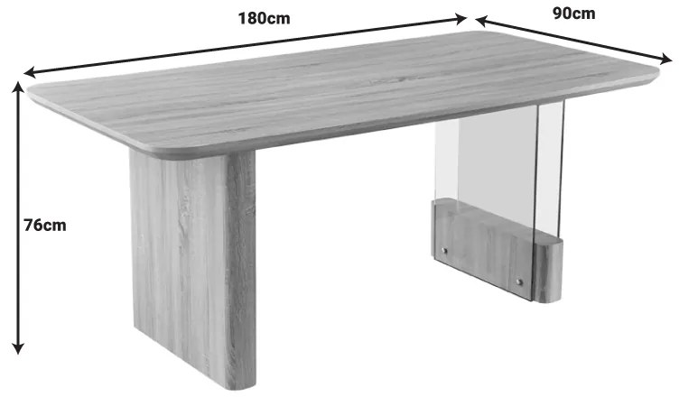 Tραπέζι Faghan pakoworld καφέ mdf 180x90x76εκ