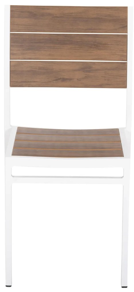 Καρέκλα SAGA C6063.01 Αλουμινίου Λευκή με Polywood 46x52x86Υεκ. 46x52x86 εκ.