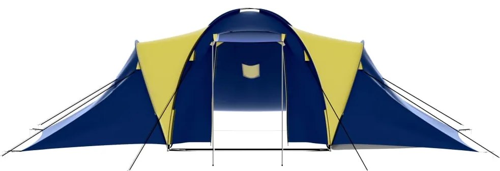 vidaXL Σκηνή Camping 9 Ατόμων Μπλε / Κίτρινο Υφασμάτινη