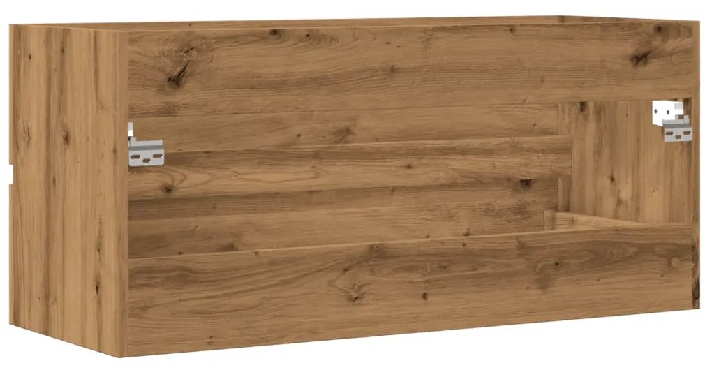 Ντουλάπι Νιπτήρα Αρτισιανή Δρυς 100x38,5x45 εκ. Επεξ. Ξύλο - Καφέ