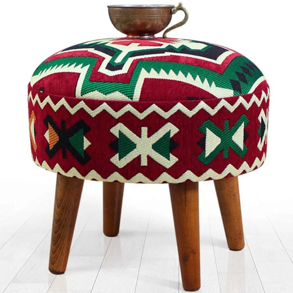 Σκαμπό Melik 209FLF1313 46x42cm Multi