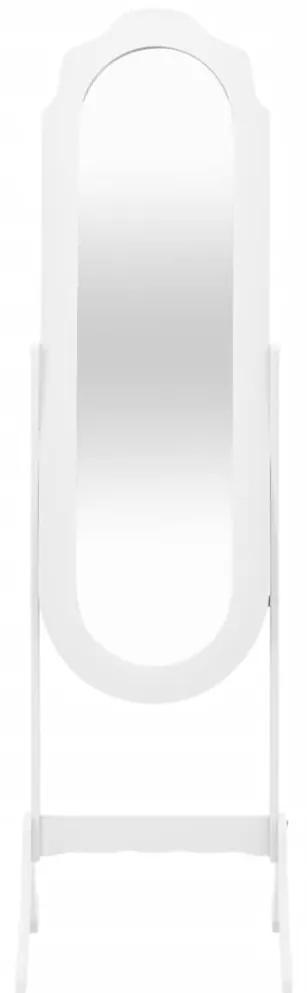 Καθρέπτης Επιδαπέδιος Λευκός 45,5x47,5x160 εκ. Επεξ. Ξύλο - Λευκό