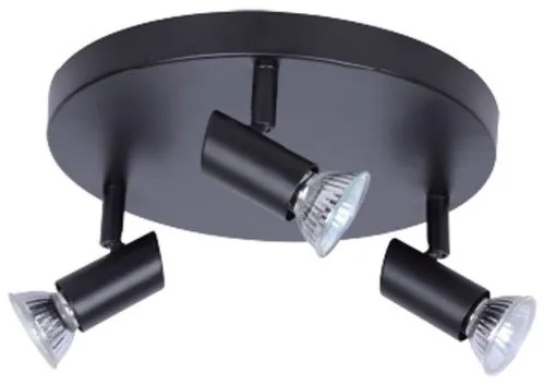 Σποτ Φωτιστικό Οροφής 3XGU10 μεταλλικό 9077-3Φ Inlight-9077-3Φ-Μαύρο-Μαύρο 9077-3Φ-Μαύρο
