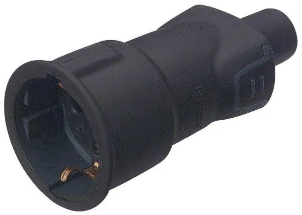 Φις Σούκο 2Π+Γ Καουτσούκ Προέκταση Μαύρο DIY 050197 LEGRAND-50197-Μαύρο 050197