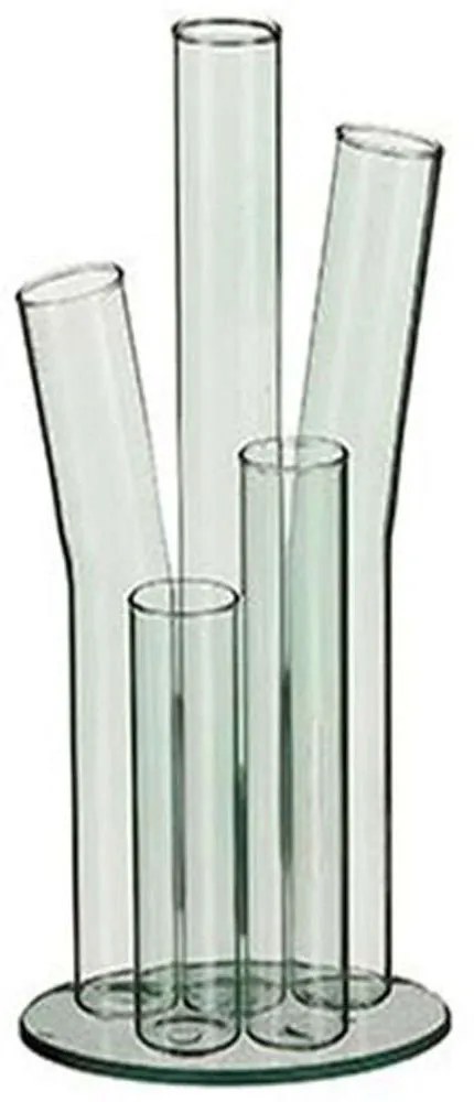 Βάζο Γυάλινο 5 Θέσεων 02.1110536 20cm Clear Glass
