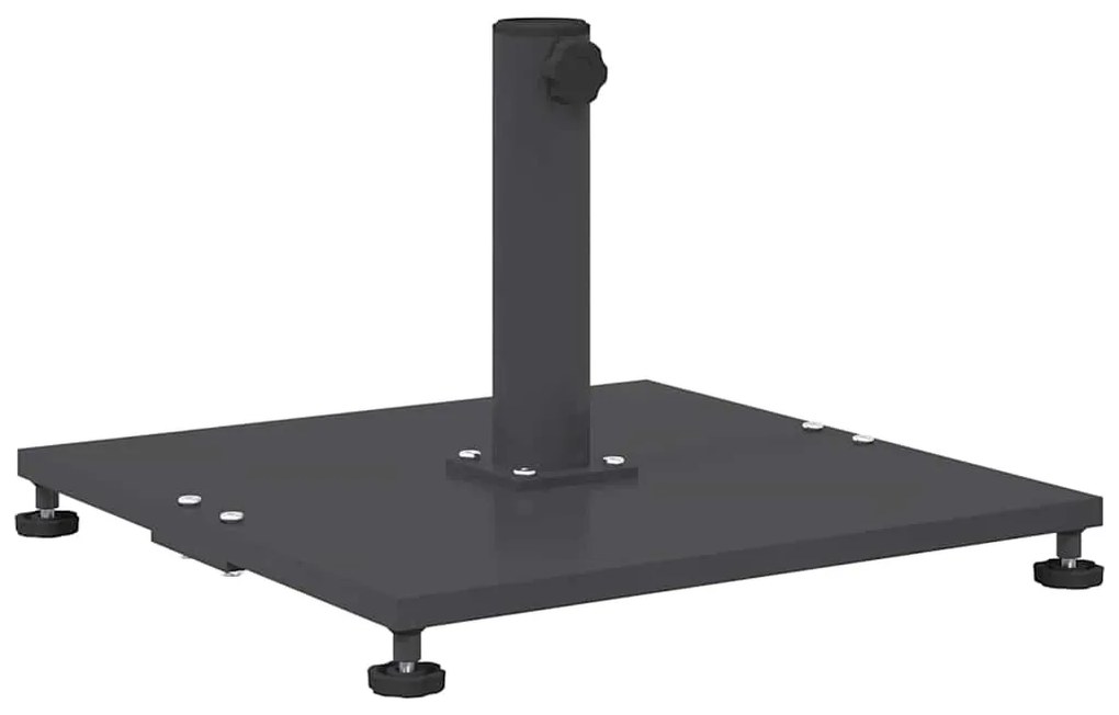 vidaXL Εξωτερική βάση ομπρέλας Σκούρο γκρι 45 x 45 x 31 εκ. Ατσάλι