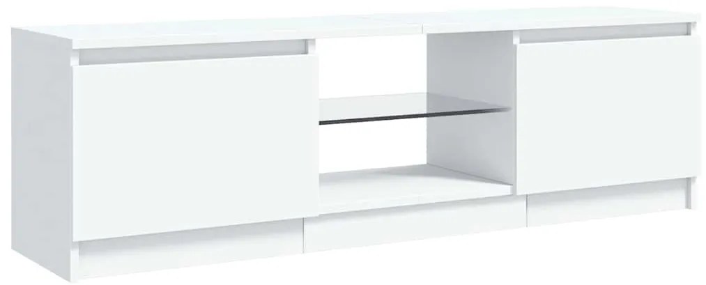 vidaXL Έπιπλο Τηλεόρασης με LED Λευκό 120 x 30 x 36 εκ.