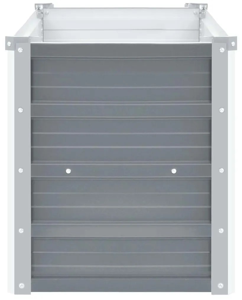 vidaXL Ζαρντινιέρα Υπερυψωμένη Γκρι 100x40x45 εκ. Γαλβανισμ. Χάλυβας