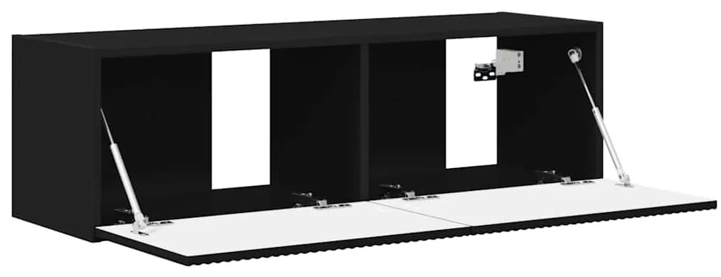 vidaXL Ντουλάπι Τηλεόρασης Τοίχου Επιτοίχιο Μαύρο 60 x 31 x 29.5 εκ