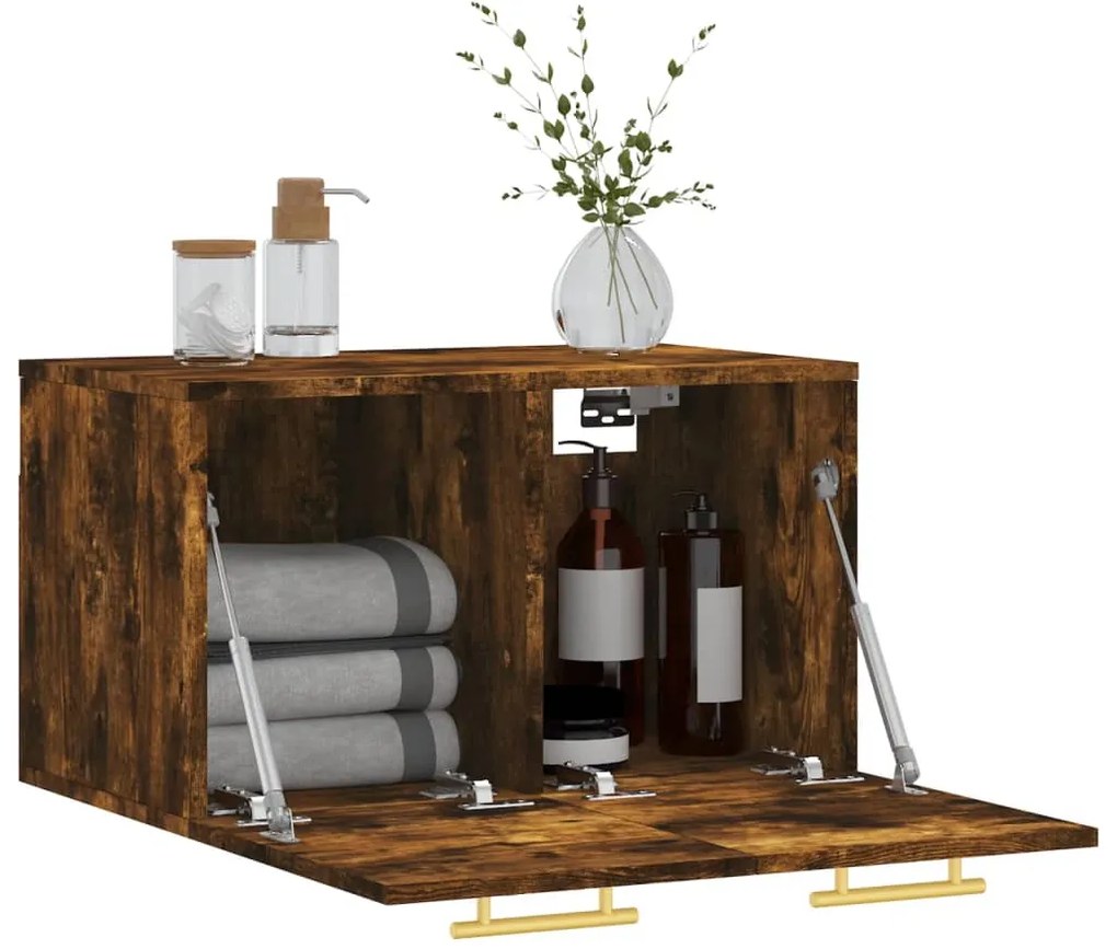 vidaXL Ντουλάπι Τοίχου Καπνιστή Δρυς 60x36,5x35 εκ. Επεξεργασμένο Ξύλο