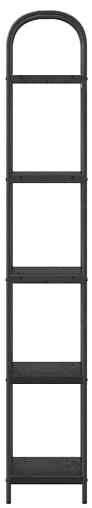 vidaXL Ράφι Βιβλίων Μαύρη Οξυά 40 x 30 x 183 εκ Επεξεργασμένο ξύλο