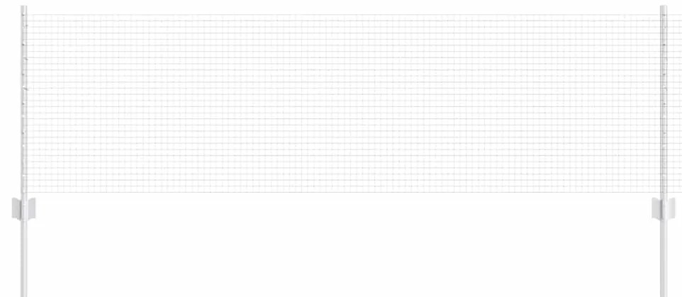 vidaXL Φράχτης με Στήλες. Ασημί 0.6 x 50 μ. Ατσάλι