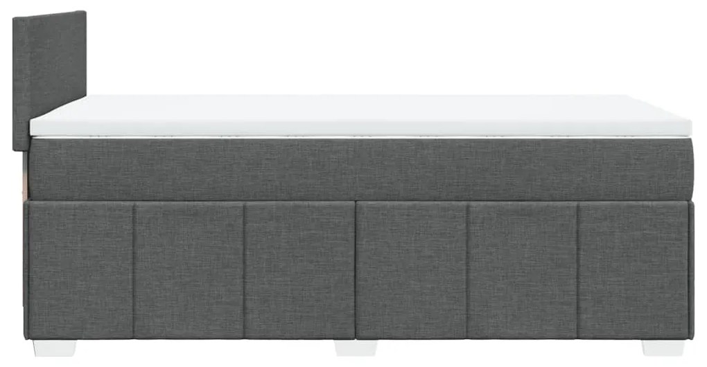 ΚΡΕΒΑΤΙ BOXSPRING ΜΕ ΣΤΡΩΜΑ ΣΚΟΥΡΟ ΓΚΡΙ 90X200 ΕΚ. ΥΦΑΣΜΑΤΙΝΟ 3286945