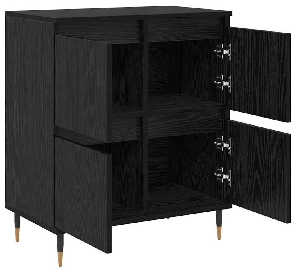 vidaXL Πλαϊνό γραφείο Μαύρο 60 x 35 x 70 cm Επεξεργασμένο ξύλο