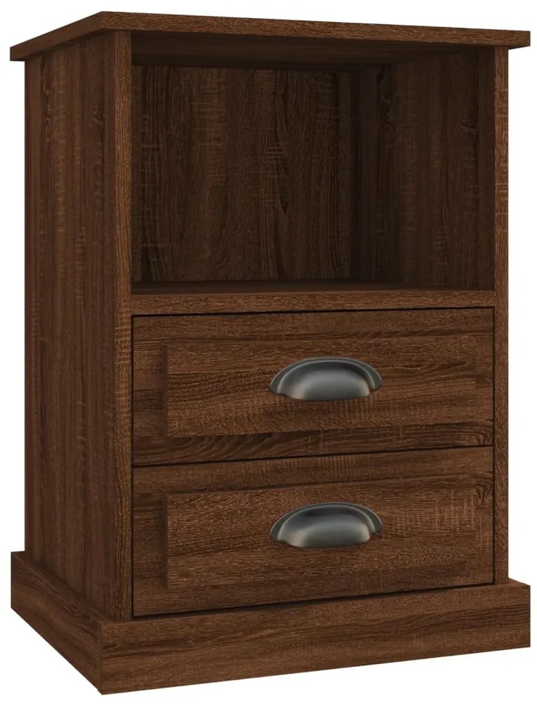 vidaXL Κομοδίνα 2 τεμ. Καφέ Δρυς 43x36x60 εκ.