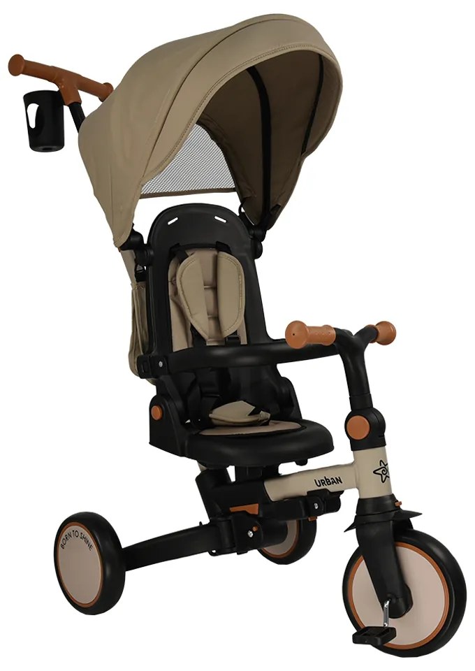 Ποδηλατάκι τρίκυκλο 7 σε 1 Urban Forest  Beige  Bebe Stars