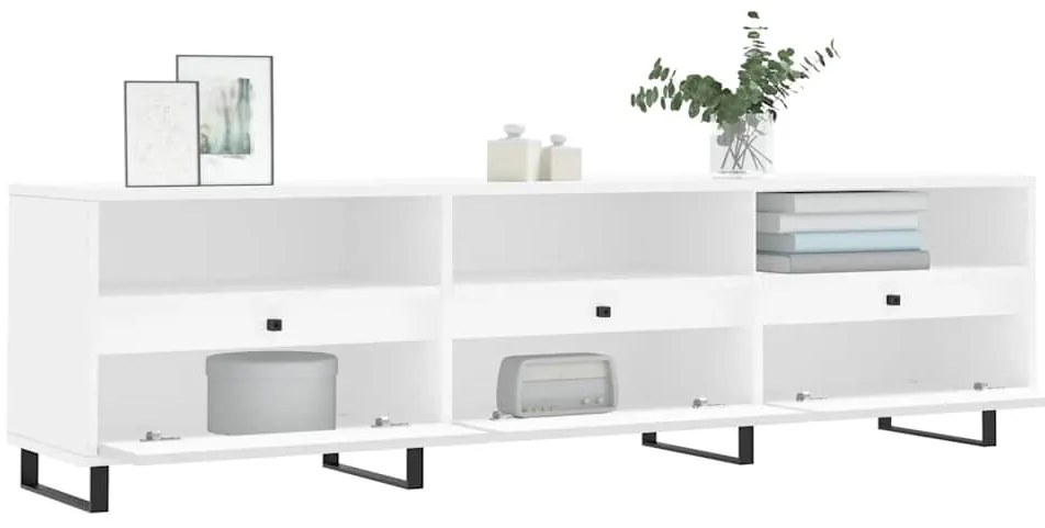 vidaXL Έπιπλο Τηλεόρασης Λευκό 150x30x44,5 εκ. Επεξεργασμένο Ξύλο