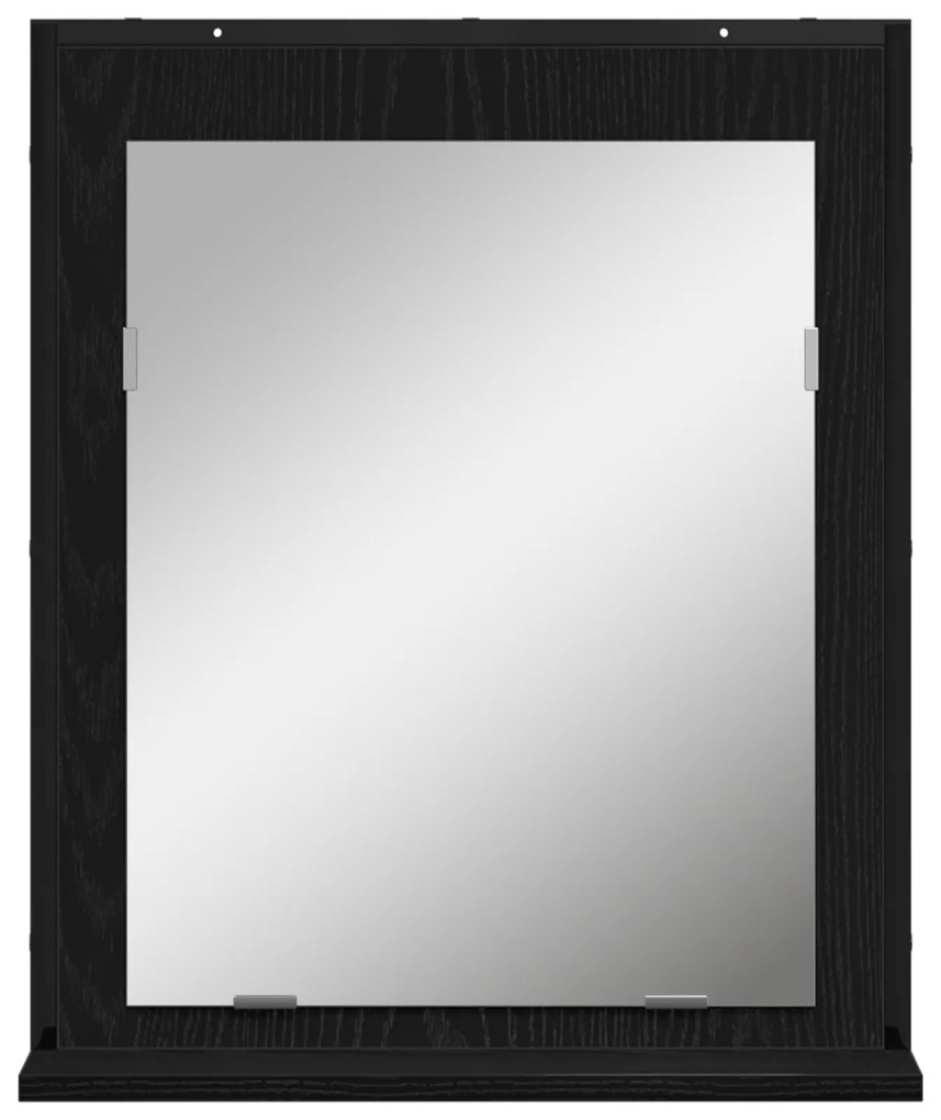 vidaXL Καθρέφτης μπάνιου  Μαύρο Δρυς 50x12x60 εκ. Επεξεργασμένο ξύλο