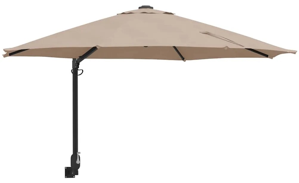 vidaXL Ομπρέλα Κήπου Ταμπά και Μαύρο 248 x 248 x 148 εκ