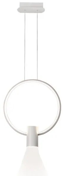 Κρεμαστό Φωτιστικό Οροφής LED 26W Λευκό Sindy 4205900 Viokef-4205900-Λευκό 4205900