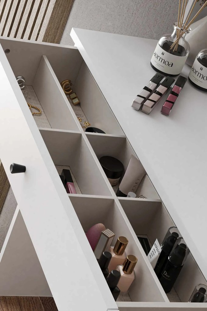 Make-Up Table Harmony 2 Round - White White