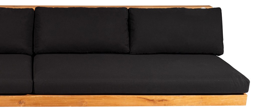 Outdoor/Indoor Sofa S Line με σετ μαξιλαριών, με ύφασμα μαύρο outdoor S2312-71N3
