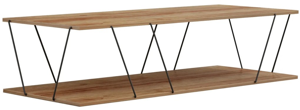 ΤΡΑΠΕΖΙ ΣΑΛΟΝΙΟΥ TARS HM8927.11 ΦΥΣΙΚΟ ΟΑΚ ΜΕ ΜΑΥΡΕΣ ΜΕΤΑΛΛΙΚΕΣ ΒΕΡΓΕΣ 120Χ50Χ30Yεκ.