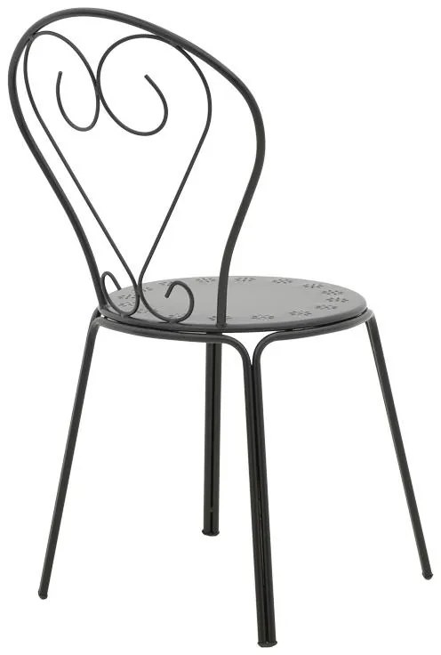 Σετ Κήπου Τραπεζαρία Vergo-Chari 3 τεμ Μεταλλικό Μαύρο 60x60x70 εκ.